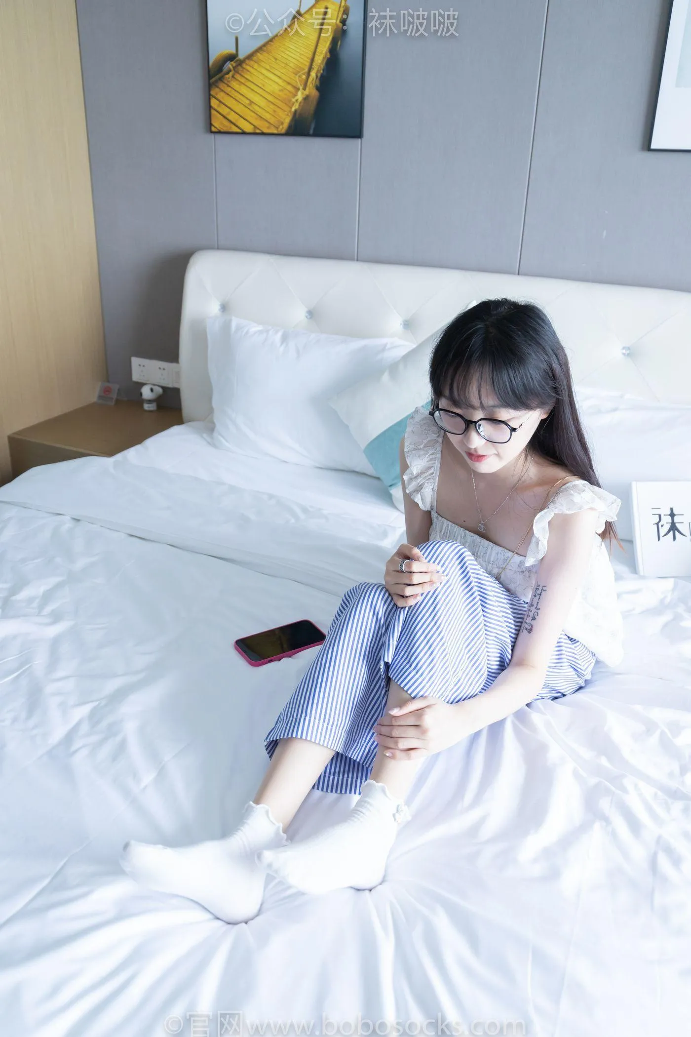 [BoBoSocks袜啵啵]NO.027 稚予- vans、白色棉袜、肉丝 [136P]插图7